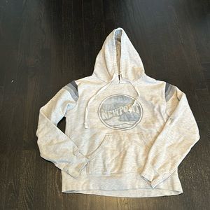 Newport vintage looking hoodie. Note has some markings on sleeve and hood.